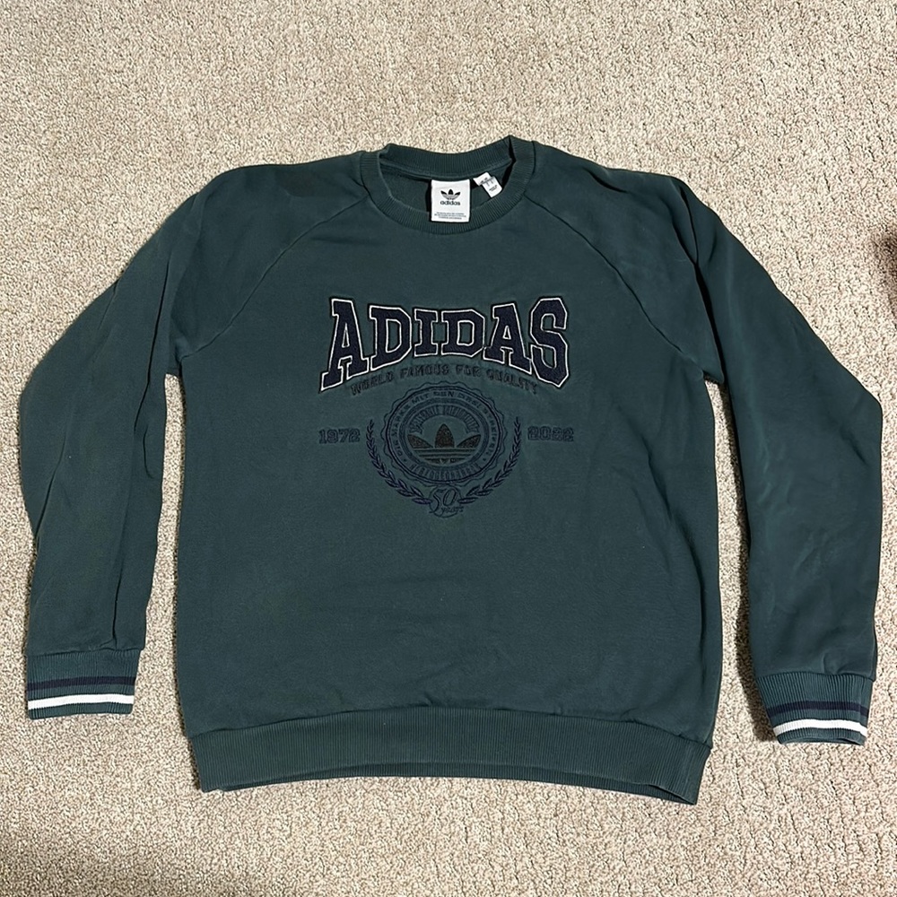 Adidas embroidery design, crewneck